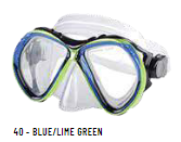 Belize Sr. Swim Mask Blue/ Lime Green